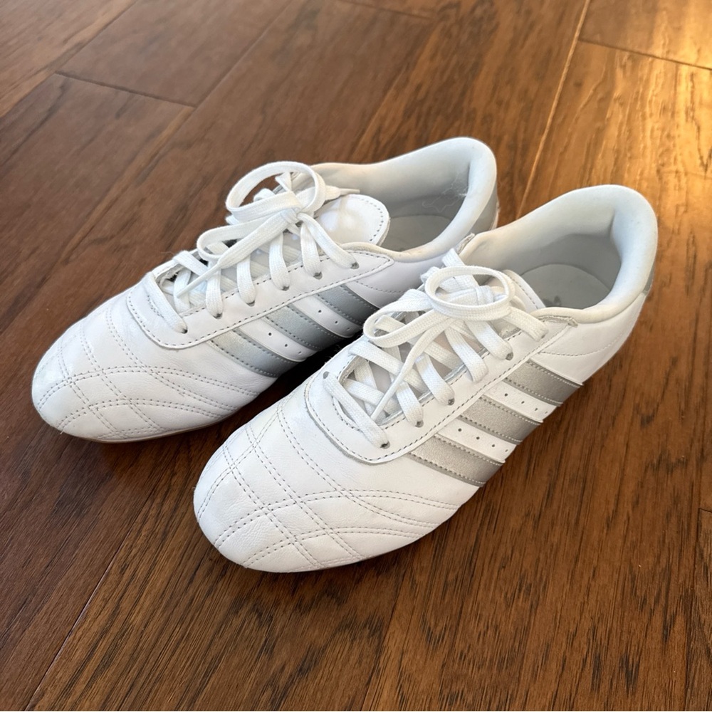 Adidas White and Silver Casual Shoes